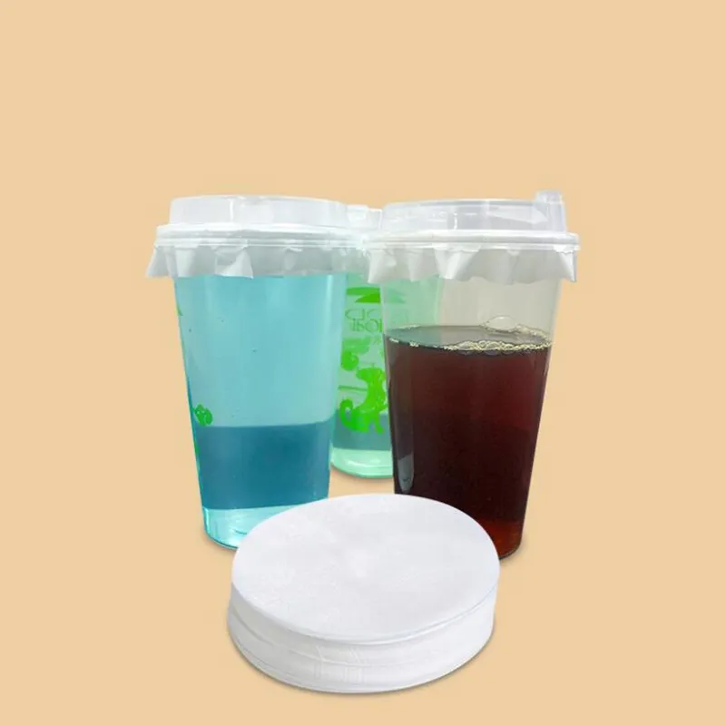 Papier jetable anti-fuite pour café, lait, thé, emballage de boisson, papier de scellage anti-déversement de qualité alimentaire à emporter, 5000 pièces