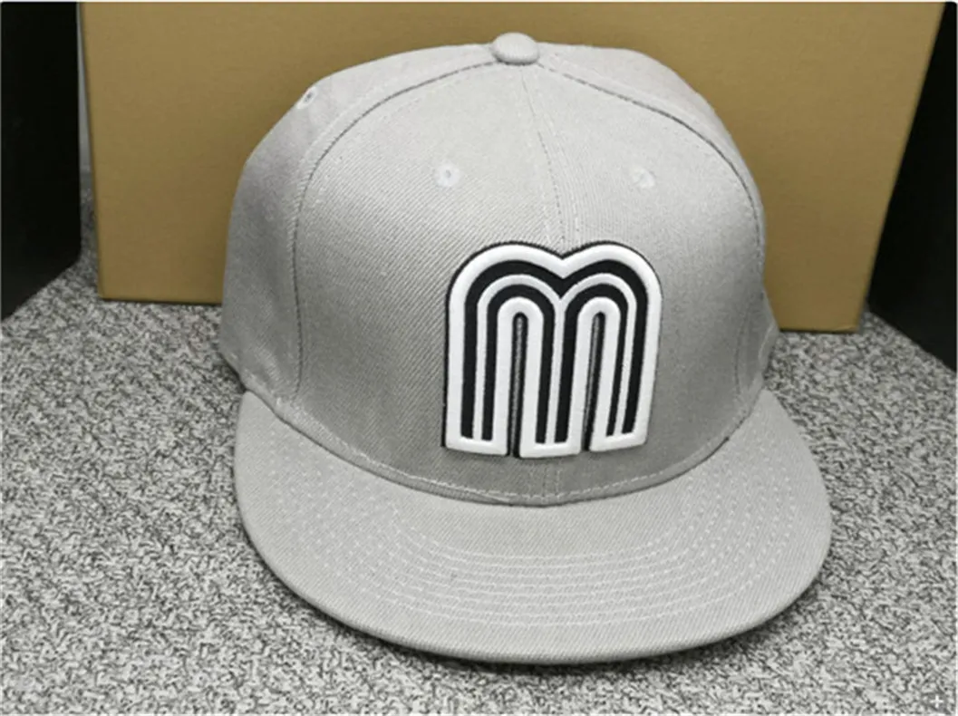 Hazır Stok Gorros Ajustados de Mexico Para Hombre y Mujer Gorras de Beisbol Geniales Hip Hop Plano En Blanco Totalmente Cerra218c