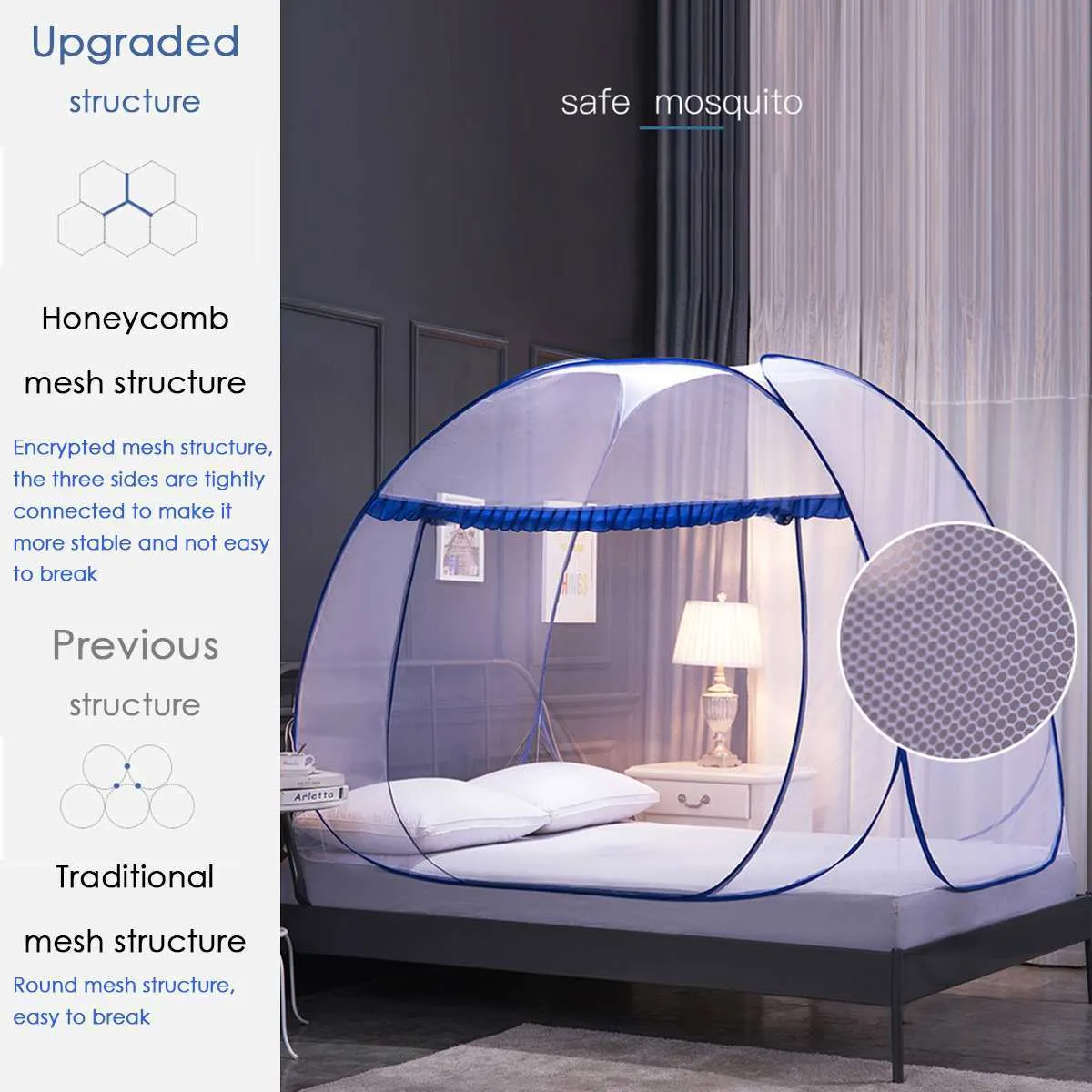 Staffa baldacchino pieghevole zanzariera tenda tenda decorazione della camera dei bambini adulti con telaio letto domestico 195/200 cm