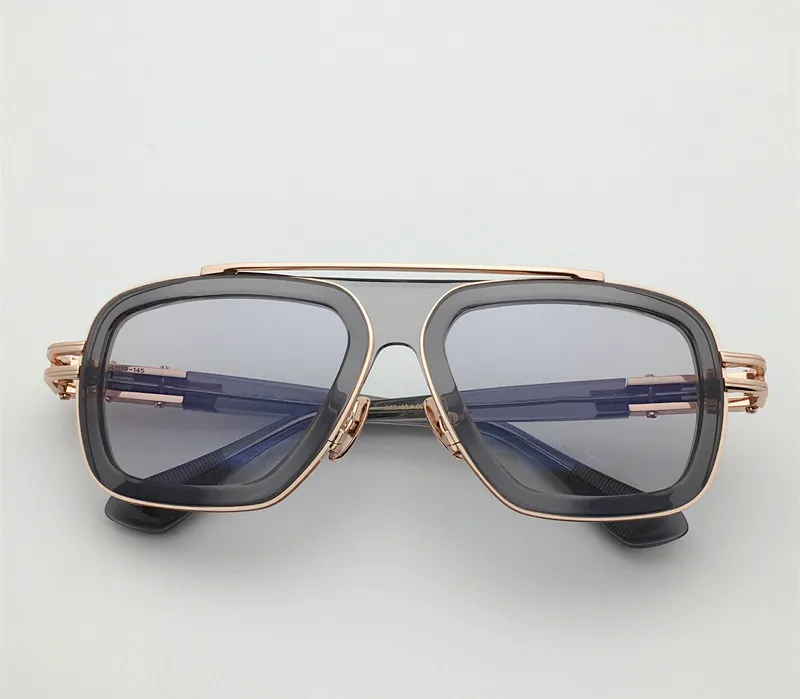 Moda Vintage hombres mujeres diseñador LXN gafas de sol Metal más placa gafas de marco cuadrado clásico Verano estilo al aire libre calidad superior U2864