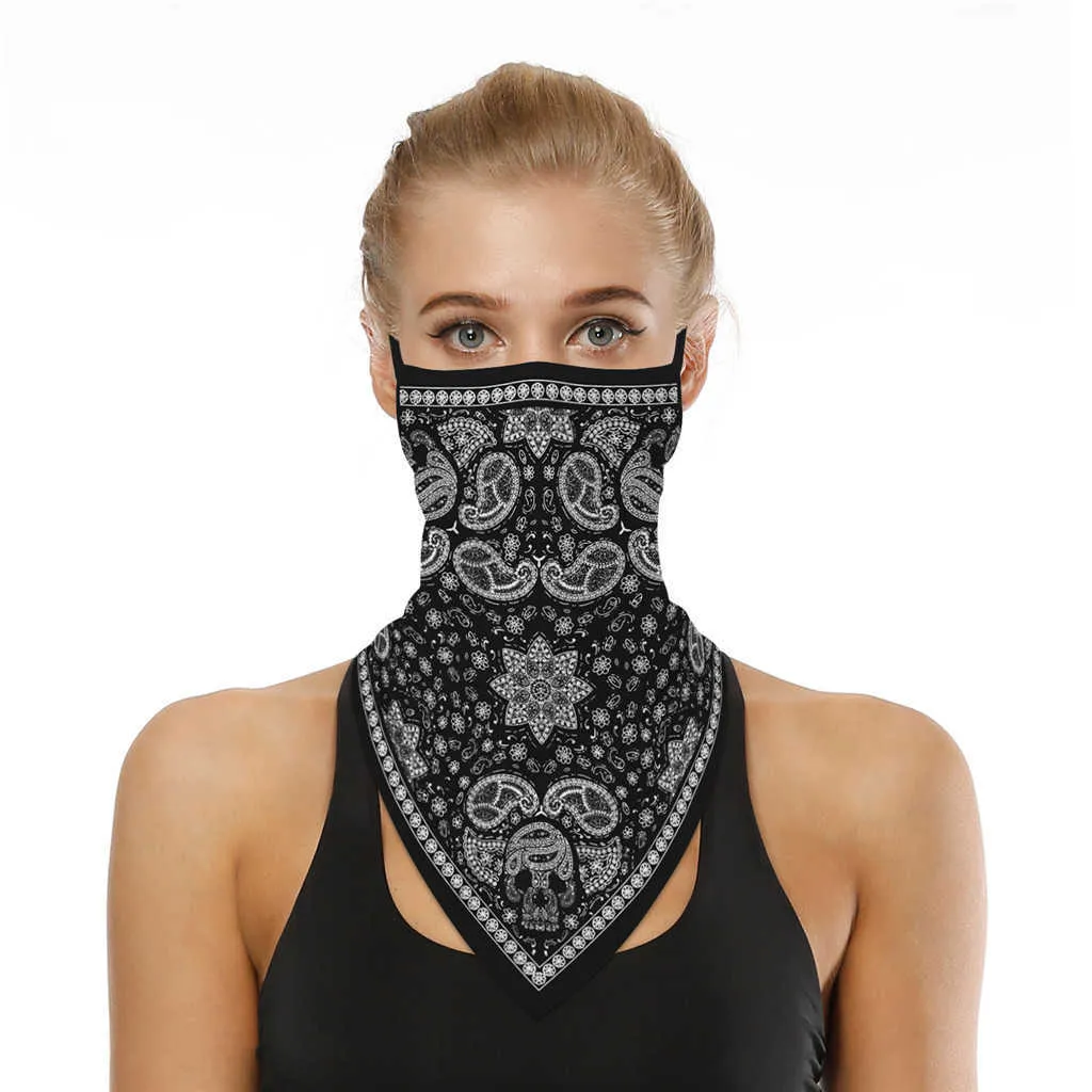 25 # impression extérieure sans couture oreille sport écharpe cou Tube visage poussière équitation moto hiver visage bouclier écharpes enveloppes écharpes Y1020