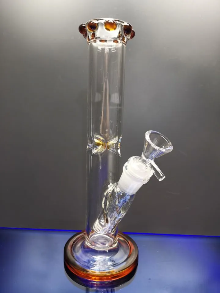 Vattenbongs vattenpipa röker bägare bas dab riggar tjock glas bong is catcher bubbler dabber rök med 14,4 mm skål