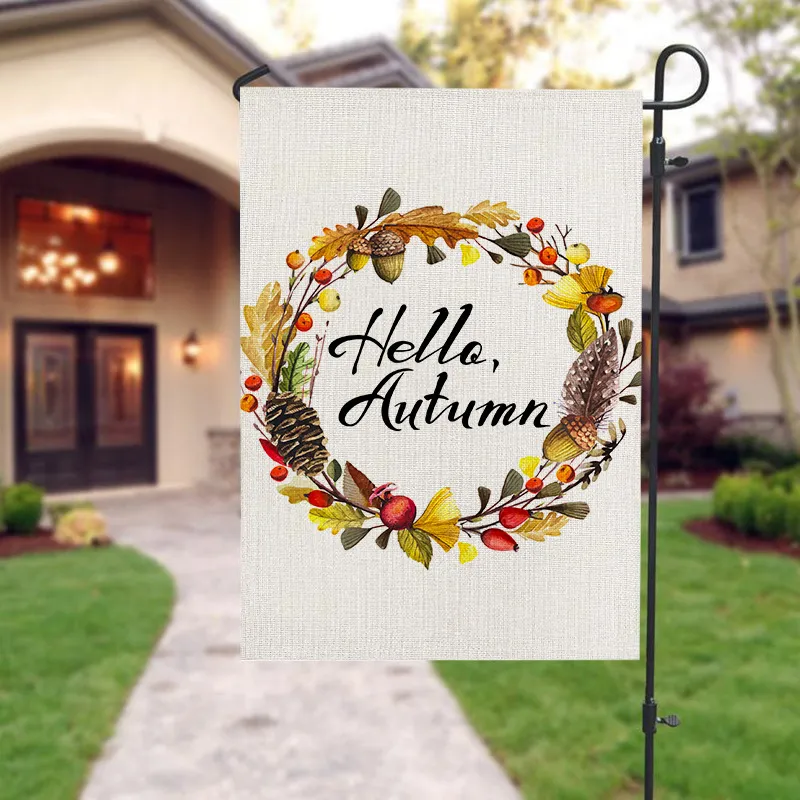 Halloween Garden Flag Outumn Pumpkin Impreso Decoración del Jardín del Alphabeto Pequeño Banner Festive Party Supplies6553889