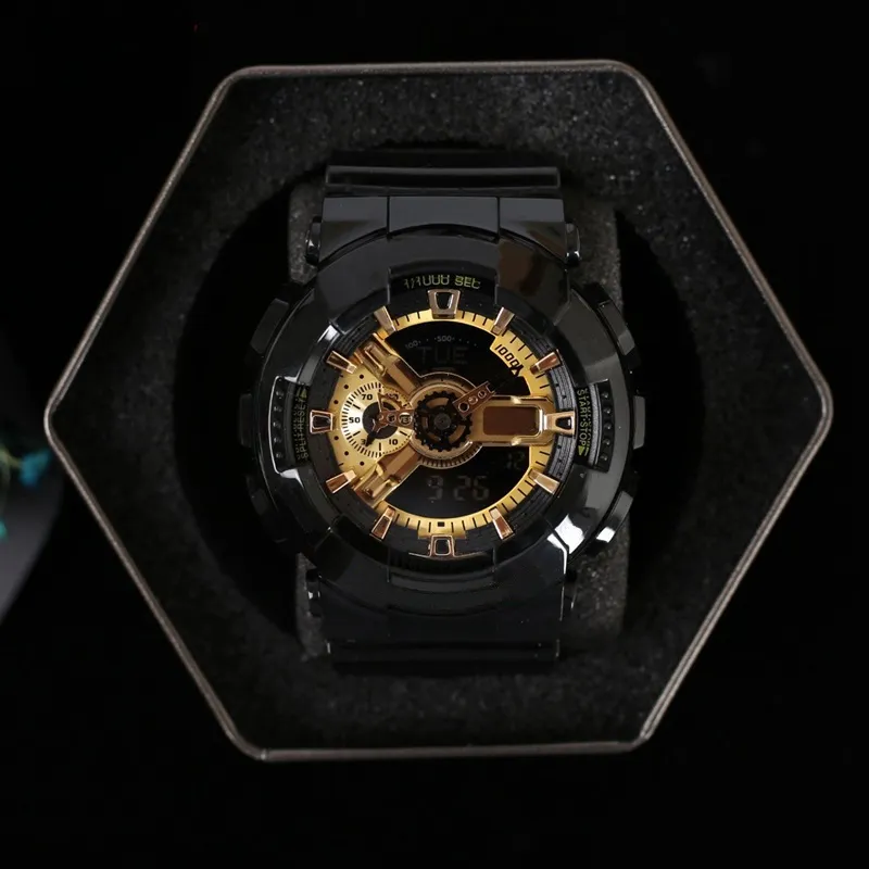 Nowy g110 zegarek mody atmosferyczny stereo tarcza 3D Design Bleeding Edition Unikalne ograniczone metalowe pudełko logo dla bąbelków3129