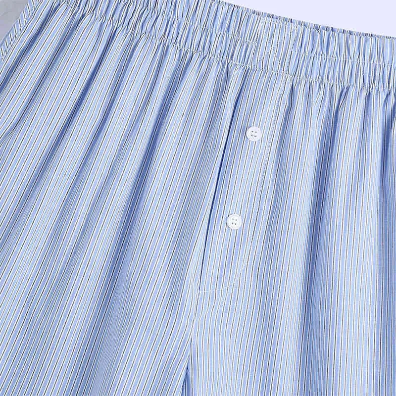 Casual Women High Waist Split Gaffel Shorts Sommar Mode Ladies Office Minimalism Kvinna Striped 210515