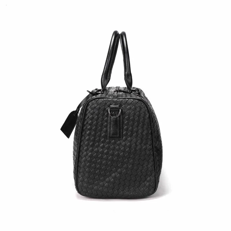 Duffel Taschen große Kapazität Herren -Reisetasche Big Schulter Duffel tragen auf Gepäcktasche gewebt PU Leder schwarze Männer Handtaschen Bol304Q