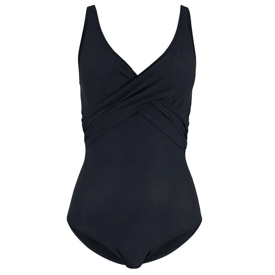 LI-FI Costume da bagno solido Costumi da bagno donna Costume da bagno monokini Costume da bagno retrò vintage Costumi da bagno slim Costumi da bagno M ~ 2XL 210630