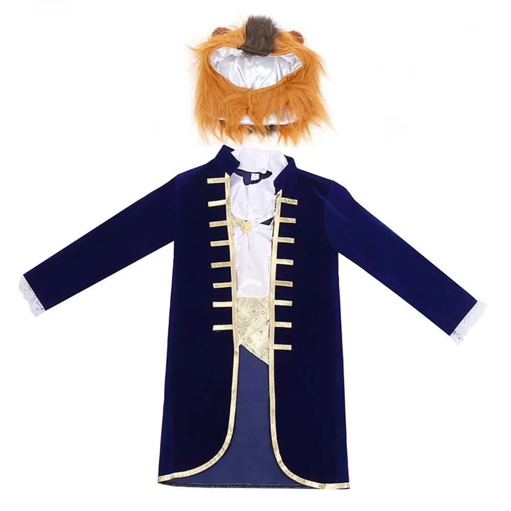 Kids Beast Costume Halloween Cosplay Party Prince Dress Up Q0910