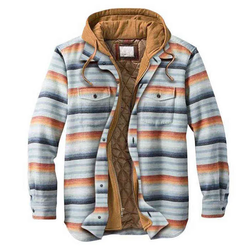 Mannen jas sport jas plaid windjack overjas mlaae hooded uitloper kleding lente herfst koude mode warm LD496 211217