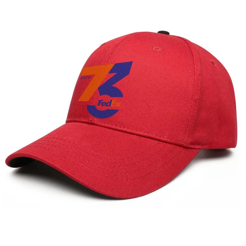 Mode fedex sedan 73 unisex baseball cap monterade original trucke hattar lila regnbåge blå orange vit världen261e