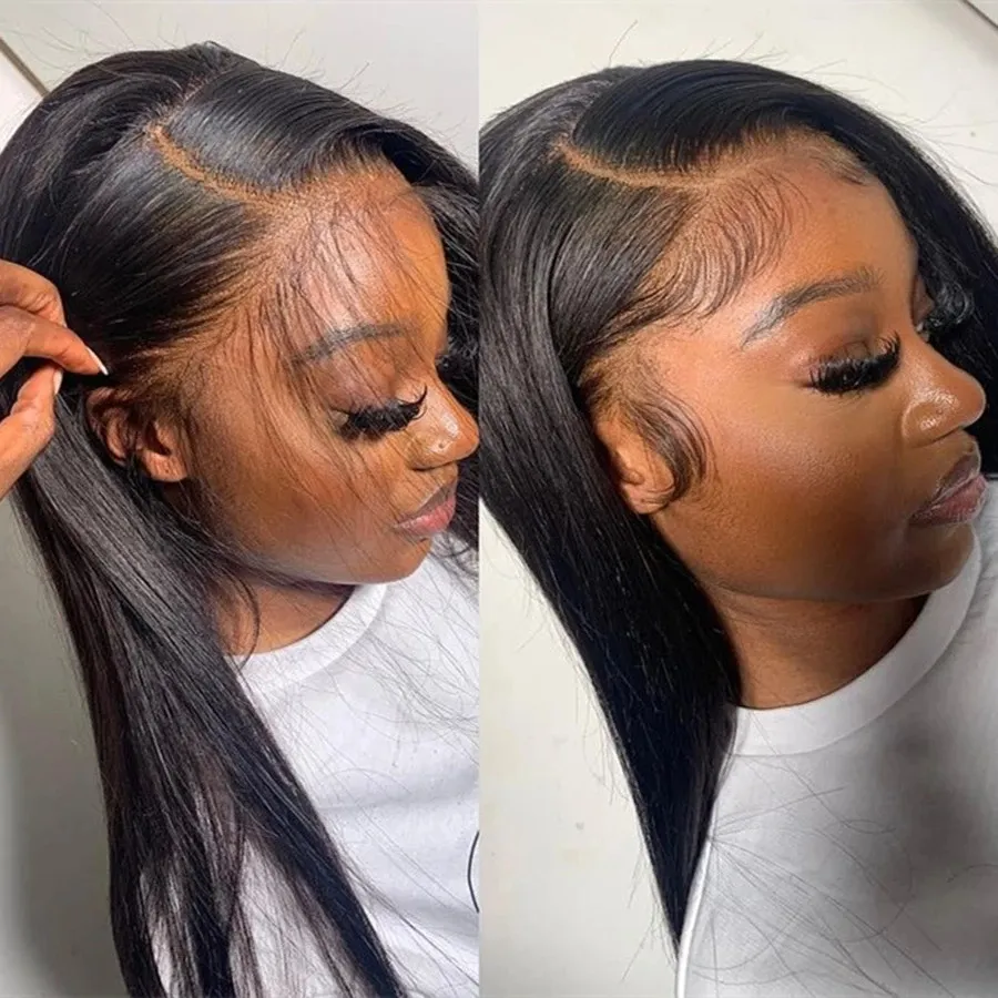 Straight Lace Front Wigs Hd Lace Wig 13x4 Human Hair Wigs for Black Women Pre Plucked Brazilian 40 Inch Synthetic Lace Frontal Wig