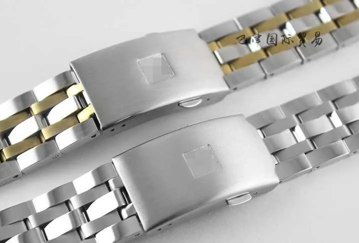19mm / 20mm PRC200 T17 T461 T014430A T014427A T014410A Horlogeband Horloge Onderdelen Mannelijke Strip Solid Stainless Steel Armband Strap H0915