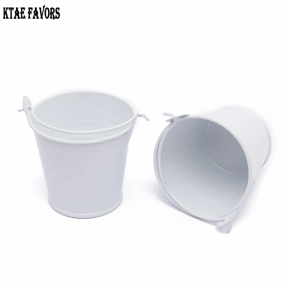 Mini Metal Bucket Wedding Favors And Gifts Wedding Souvenirs Event & Party Supplie Metal Flower Pots De Fleur Home Decor 210402