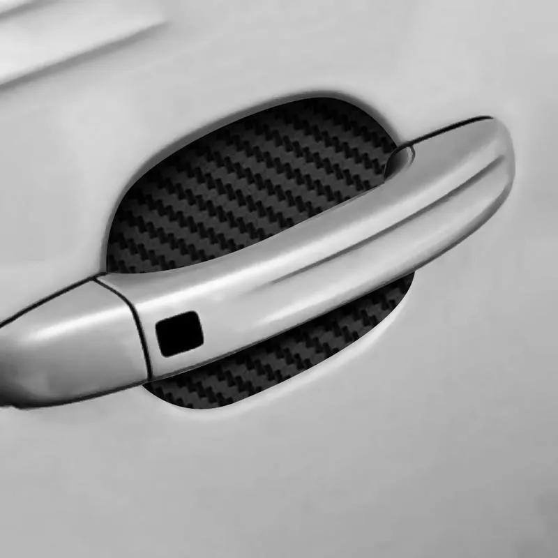 Наклейки на стену, 4 шт., наклейка на дверь автомобиля, углеродное волокно, устойчивая к царапинам крышка, защитная пленка для автоматической ручки, внешний стиль Access186K