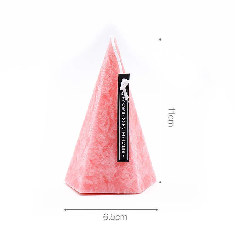 Candele profumate a cono geometrico nordico Gelsomino Rosa Aromaterapia Olio essenziale Candela Candele la camera da letto di casa a lunga durata DAW162