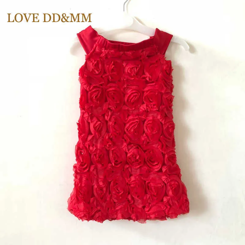 愛のDDMM夏の子供の服のための女の子のドレスのバラの花びら