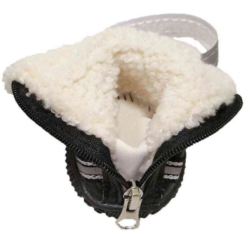 Winter Pet Dog Rain Shoes Waterproof Warm Snow Boots Small Dogs Leather Non Slip Wear-Resistant For ChiHuaHua York Puppy 211027