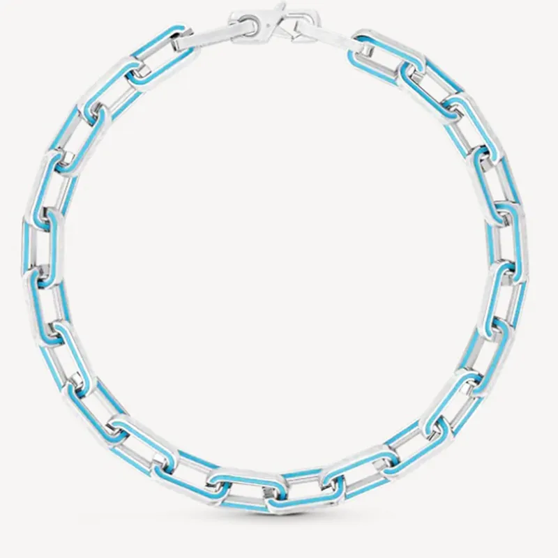 Collier pour femmes de haute qualité chaînes unisexes bambou bleu et argent dame colliers de mode simples personnalité premier choix pour Party308f