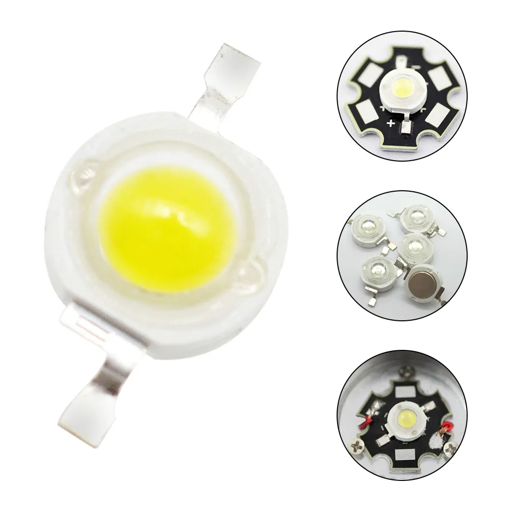 1W / 3W High Power LED Wit Rood Groen Blauw Geel 100-120LM Chip Kralen 4 Gold Lines Emitter Diode Lamp Lamp voor DIY Licht