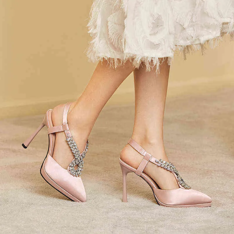 Fedonas sandales-sandales à talons ultra hauts et chaussures pour femmes en diamant artificiel mode sexy discothèque mariage 220121