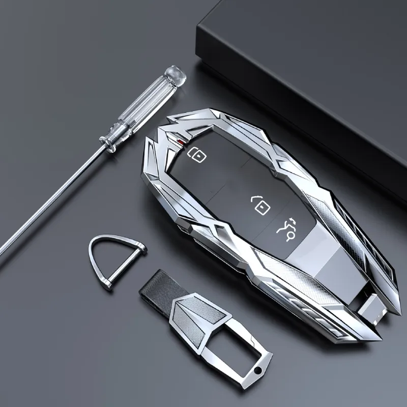 Supporto protezione della copertura della custodia del portachiavi dell'auto in lega di zinco Adatto accessori auto Mercedes Benz E / C / GLE S Classe A Classe GLE