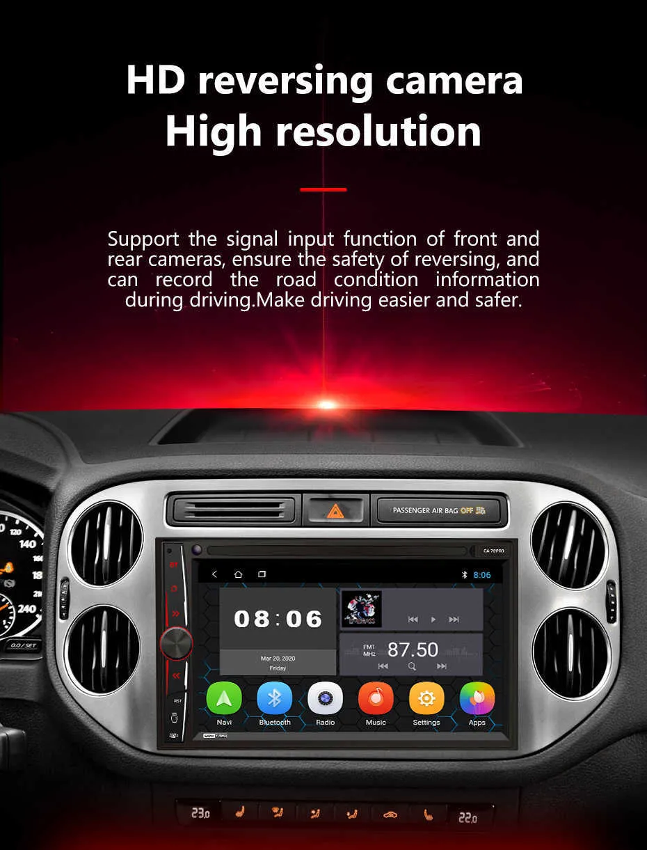 2din Android Car Audio Radio dla TOYOTA NISSAN HYUNDAI LADA GPS Nawigacja 7 