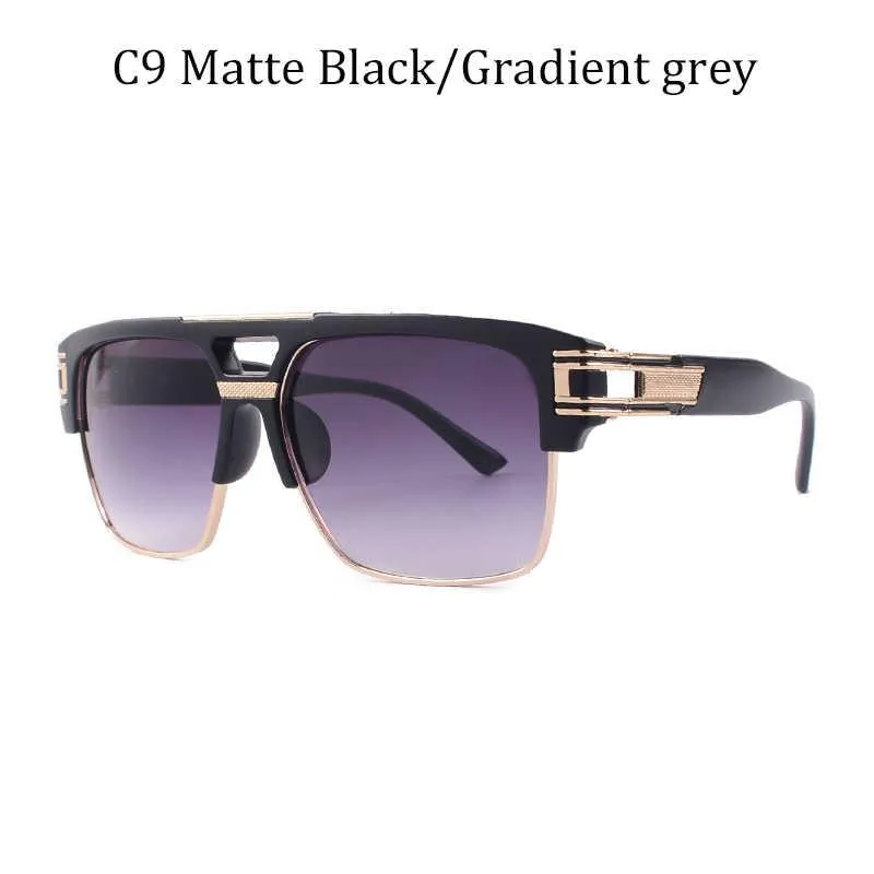 النظارات الشمسية تصميم الموضة الكلاسيكية Grandmaster Four Style Retro Bradient Lens Men Vintage Sun Glasses Oculos 6626245W