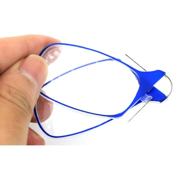 Solglasögon Portable Paper Reading Glasses Compact Nose Gelglas Plånbok Telefon SOS Clip Reccept304p