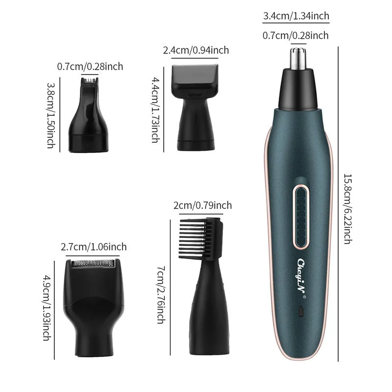 5 W 1 Elektryczny Nos Do Włosów Zestaw Do Włosów USB Akumulator Grooming Set Pro Ucho Sideburns Brwi Shaver 31 220216