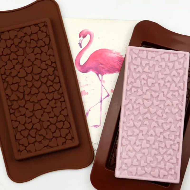 Stampo barretta di cioccolato in silicone da 100 pezzi Cuore d'amore Silicone uso alimentare Cottura antiaderente la decorazione di torte di caramelle al cioccolato