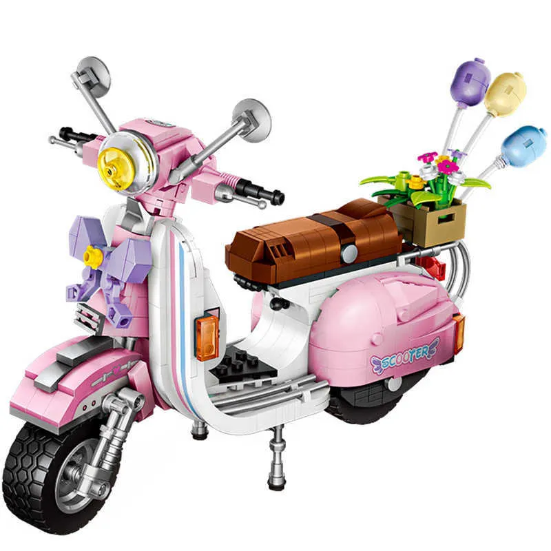 Loz 1117 1197 Mini Building Blocks Motorcycle Pojazdów Pojazdów Motocyklowych Zabawki Edukacyjne dla dzieci Stwórcy Zabawki Dziewczyny Q0624