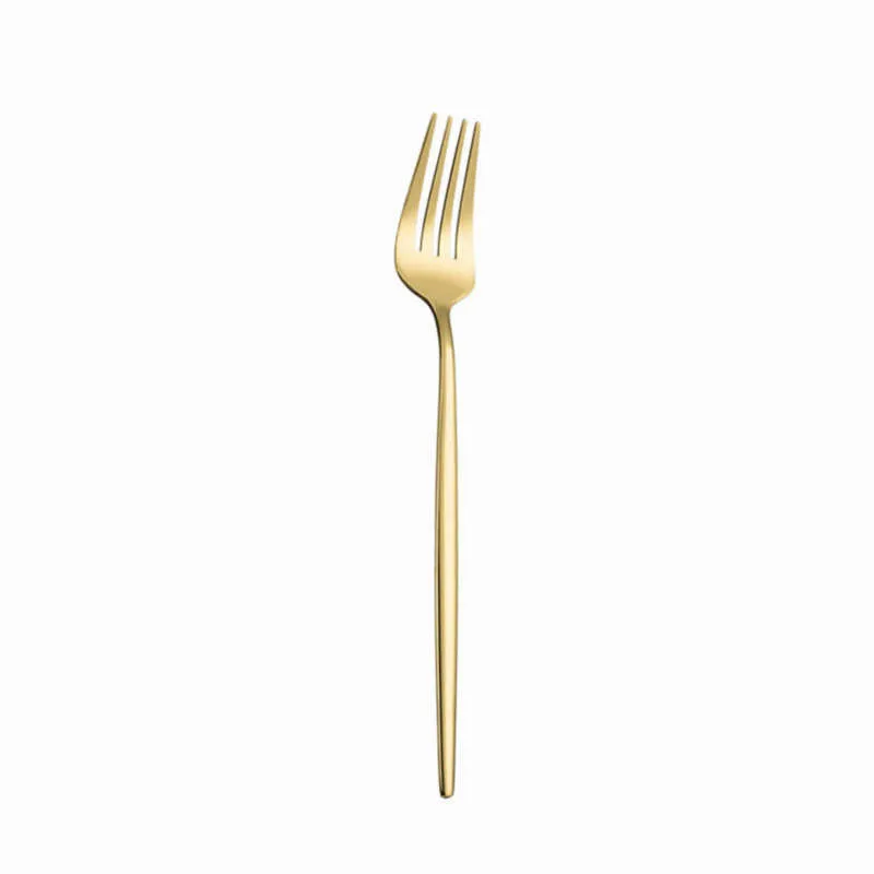 Tableware Gold Stainless Steel Cutlery Set 18/10 Travel Silverware Dinner Knife Fork Spoon Flatware Dishwasher Safe 210928