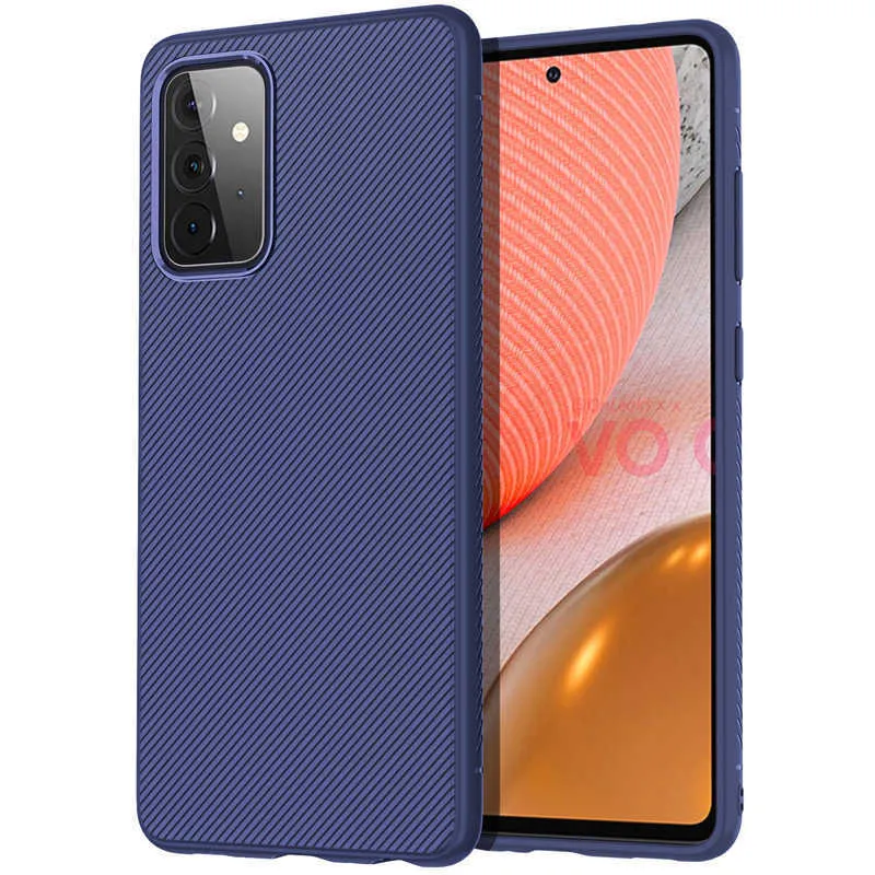 The Mobile Phone Case Is Suitable For Samsung Galalxy A72 Fashion Simple Protective Cover Men's Business Anti-fall TPU Soft Shell Cover