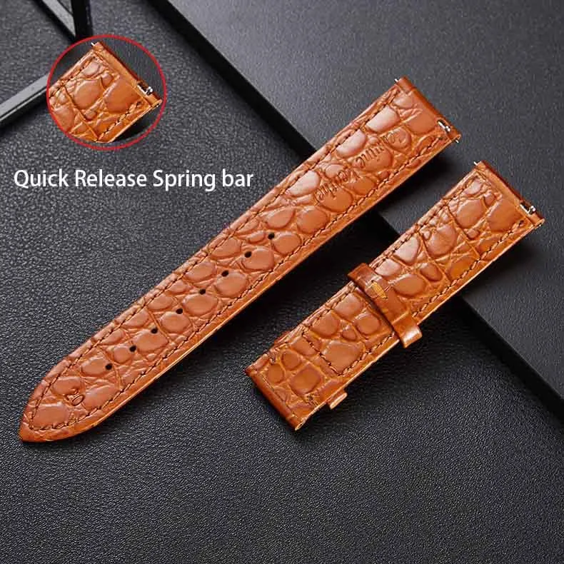 Watch Bands 18mm 19mm 20mm 21mm 22mm Quick Release Watchband Calfskin Leather Strap Genuine Band Belt Accessories312e