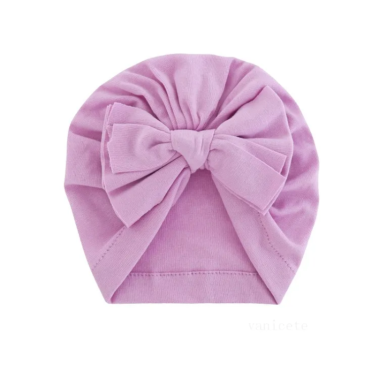 Partido favorável nó sólido turbante chapéus para bebê meninos meninas gorro de gorro recém-nascido bonnet toddler 0-4t headwraps t2i52799