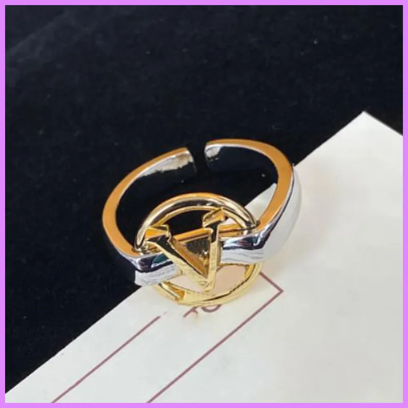 Nowe kobiety Moda Otwarcie Pierścień Designer Damskie Pierścienie Outdoor Letters Projektanci Biżuteria Wysokiej Jakości Regulowane Akcesoria D222171F