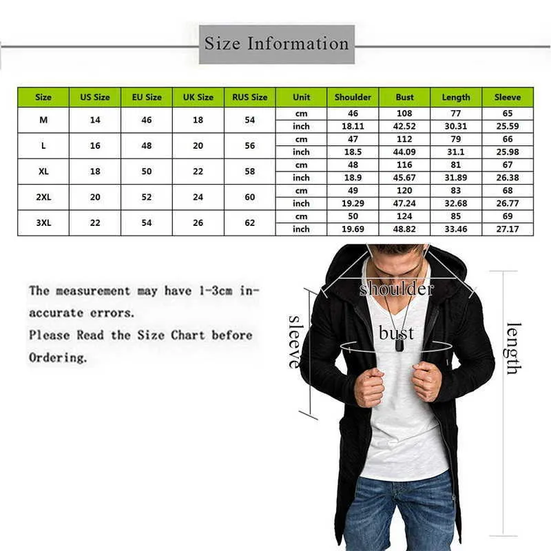 Puimentiua Men Sweatshirt Hip Hop Mantle Hoodies Brand Fashion Men Splicing Hooded Solid Trench Coat Jacket Cardigan Long Sleeve 210924