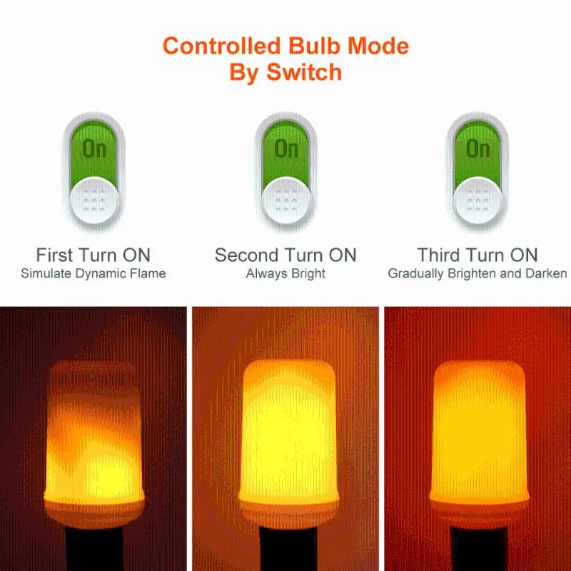 Bulbi E27 Effetto fiamma LED LED EMULAZIONE EMULAZIONE FOLMI LAMIFICA IN FRAMILE LIGHITÀ DI NATALE DELLA PARTITA DELLA PARTICA30E
