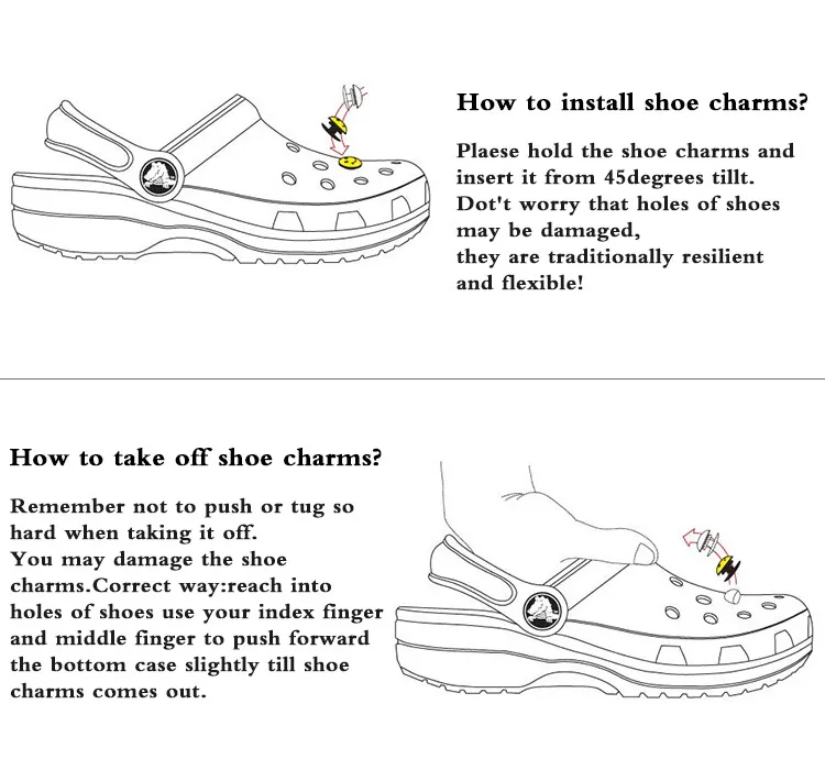 100 pièces dessin animé PVC breloques accessoires bricolage chaussures décoration pour croc jibz enfants faveur kawaii mignon cadeau de noël U271V