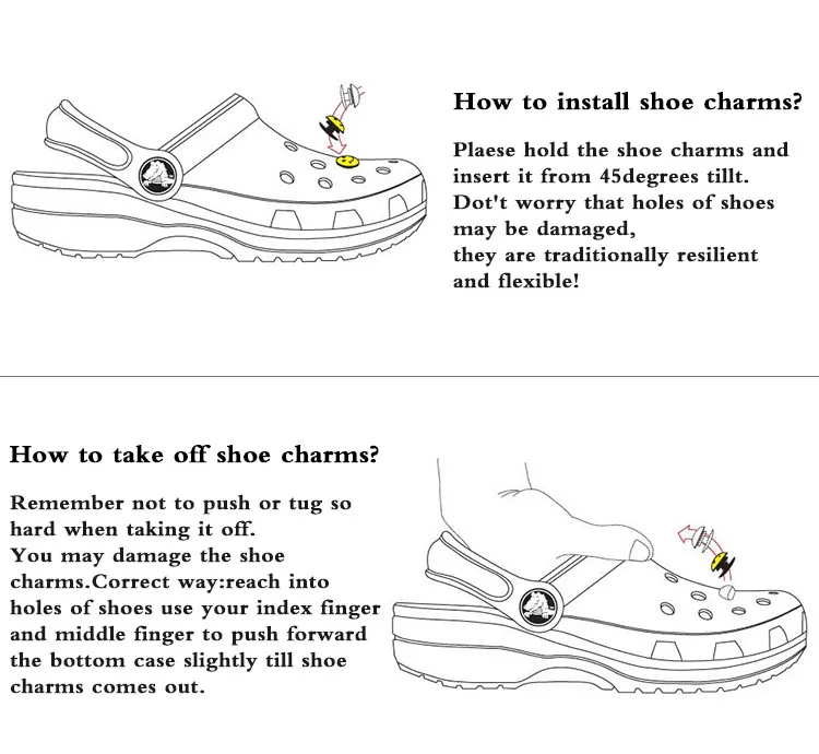 / Charmes de chaussures originales Jeu Doctor PVC Croc Accessoires Décorations Cartoon JIBZ Charm Boucle pour Kids Party Xmas Gif258f
