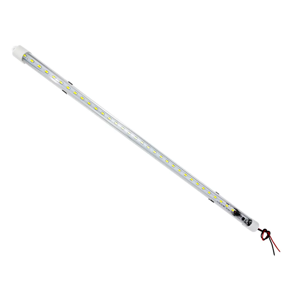 4 pièces 50CM 12V 24V 36 LED barre de lumière intérieure de voiture Tube de lumière blanche brillante avec interrupteur pour RV camping-car bateau Van camion caravane