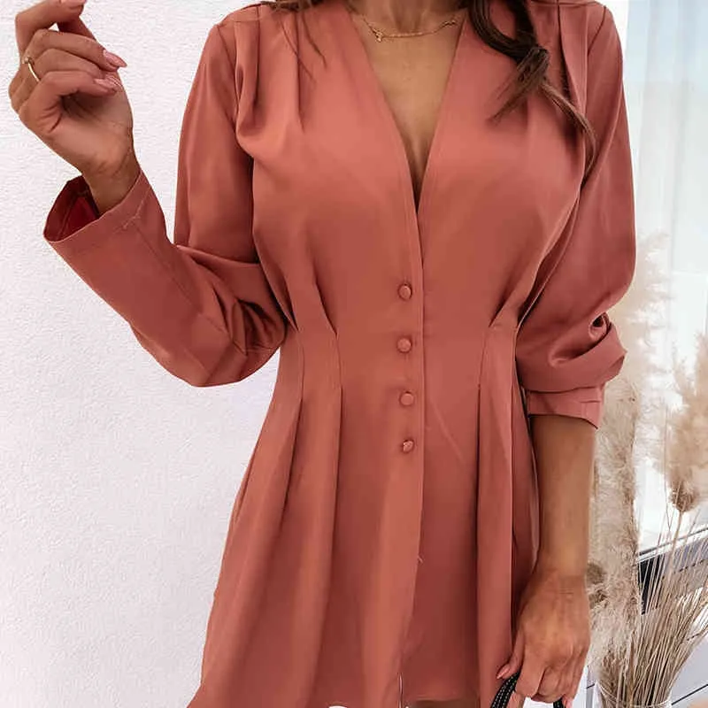 2020 chaud Vintage femmes classique Blouse chemise mode robe lanterne à manches courtes à lacets ceinture robe X0521