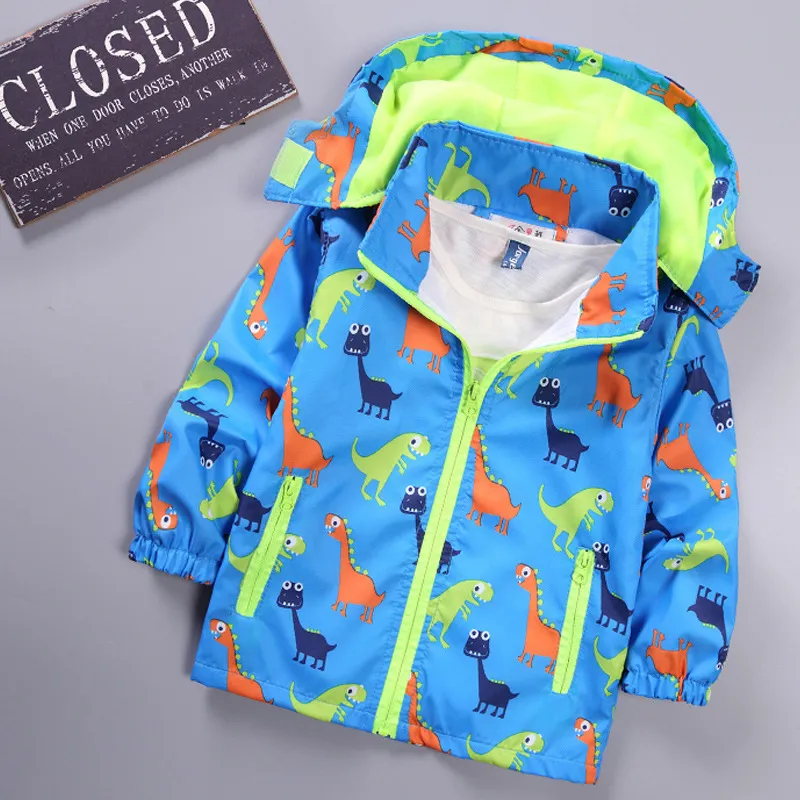 Stormsuit Spring en Autumn New Fashion voor kinderen Casual Cartoon Print Outdoor Jacket