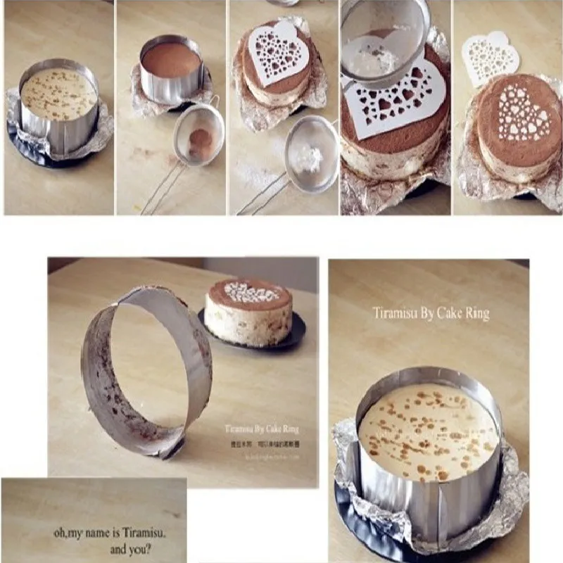 WBBOOMING anneau de Mousse réglable 3D moules à gâteau ronds en acier inoxydable cuisson cuisine Dessert décoration outils 3 tailles 2202213072