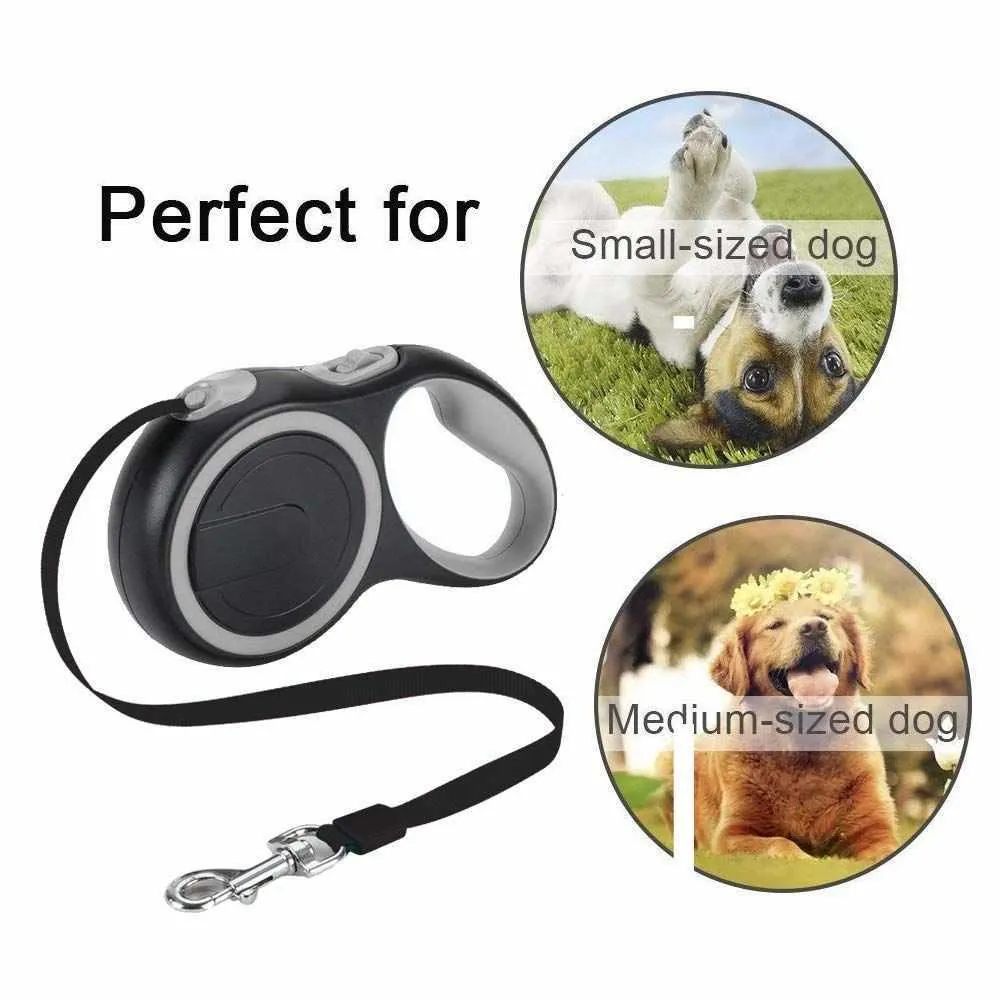 5m / 8m Hund Leash Retractable Automatisk Flexibel Roulette För Hundar Leash Rope for Dogs Tillbehör Stor hund Harness Beagle 210729