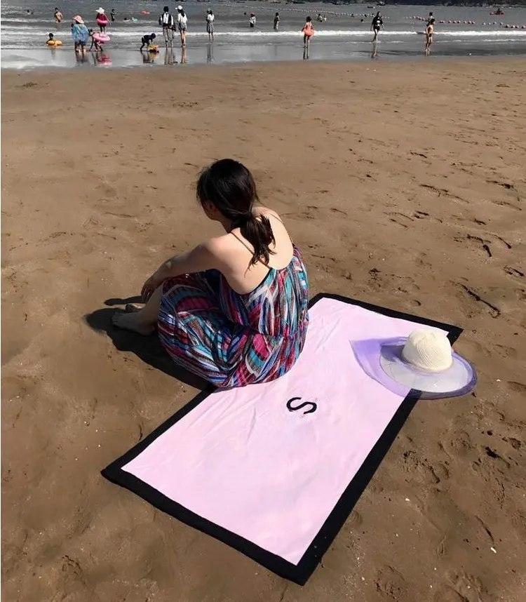 Designer Letter Stampato Asciugamano da bagno morbido asciugamani di alta qualità coppia washcloth sport nuoto da spiaggia regalo