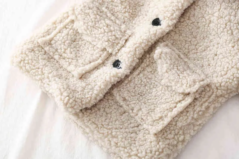 Automne hiver bébé filles vestes vêtements d'extérieur épais laine d'agneau infantile enfant en bas âge manteau velours vêtements chauds 211204