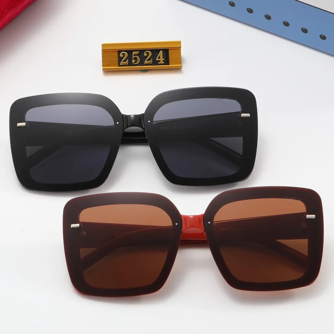 Female Designer Sunglasses Black Red Square Plate Frame Simple Fashion Style Top Quality Glasses