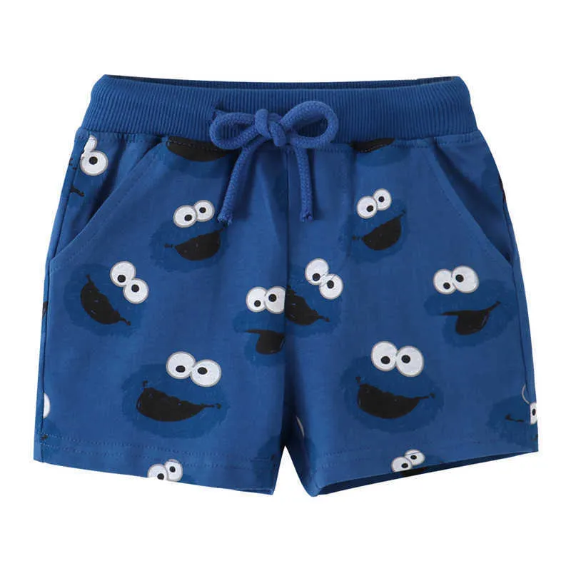 Jumping Meters Summer Dinosaurs Applique Shorts For Boys Girls Drawstring Clothes Fashion Baby Short Pants Kids Trousers 210529