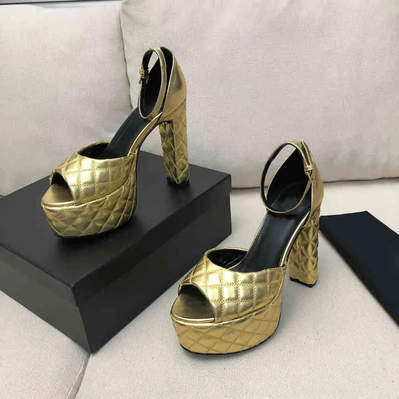 Sandels yeni yaz sandalias sandalet topuklu süper yüksek kaliteli kadın ayakkabı deri sapato feminino parti sandálias femininas 220303